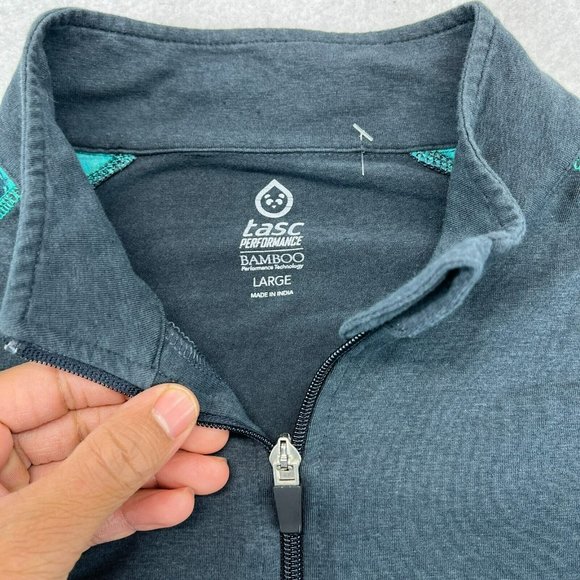 Tasc 1/4 Zip Pullover Jacket Large Men's Bamboo Outdoors Hiking - Picture 3 of 11